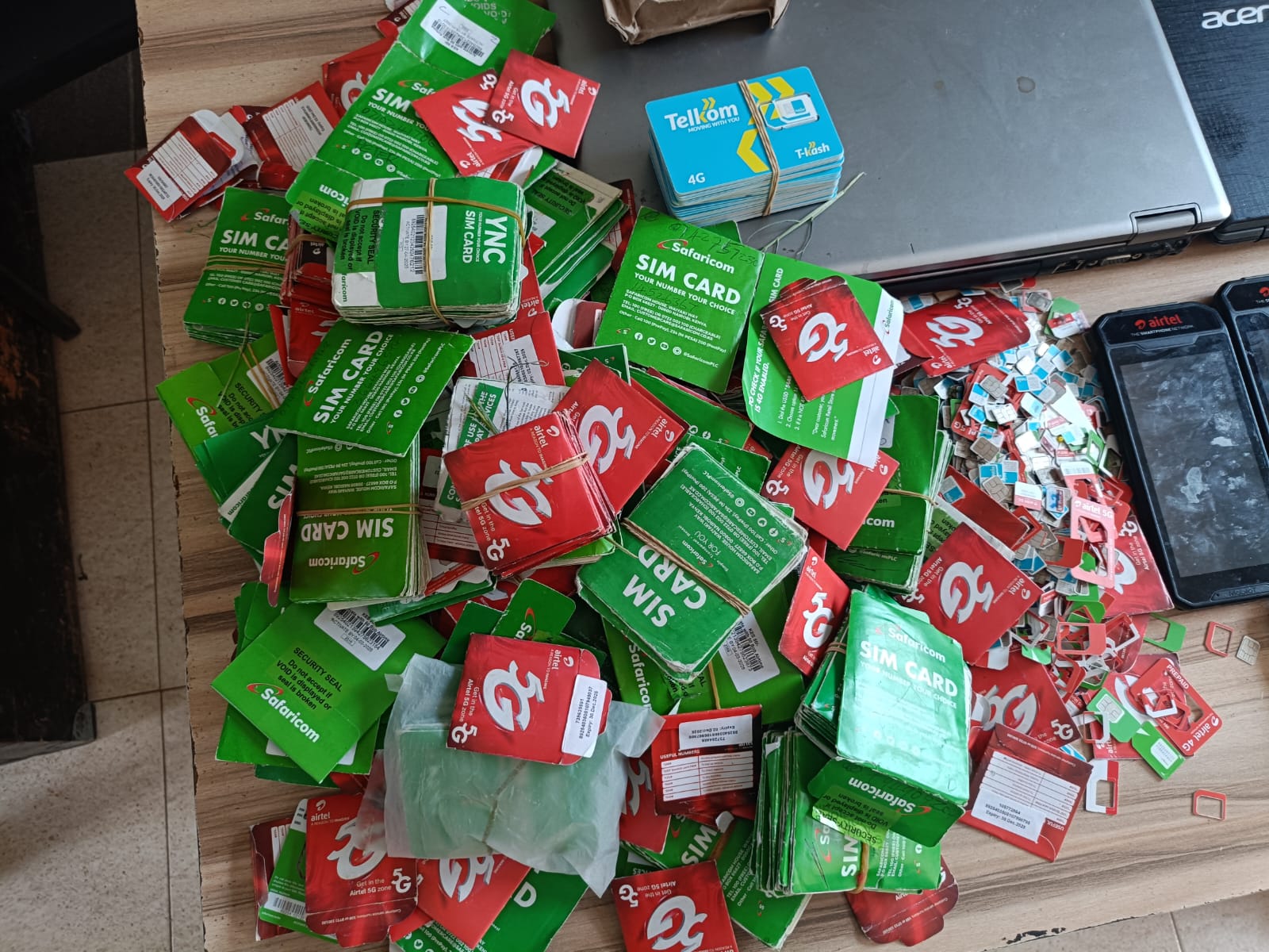Safaricom and Airtel sim card